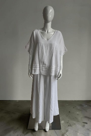 Linen Smock Top Lagenlook