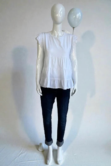 Made in Italy Jersey Broidery Top