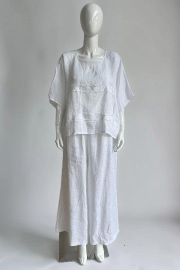 Made in Italy Linen Frey Top