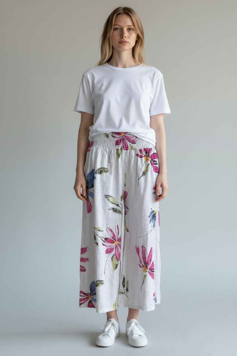 Made in Italy Print Cotton Pant
