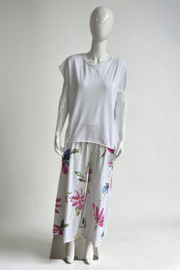 Made in Italy Print Cotton Pant