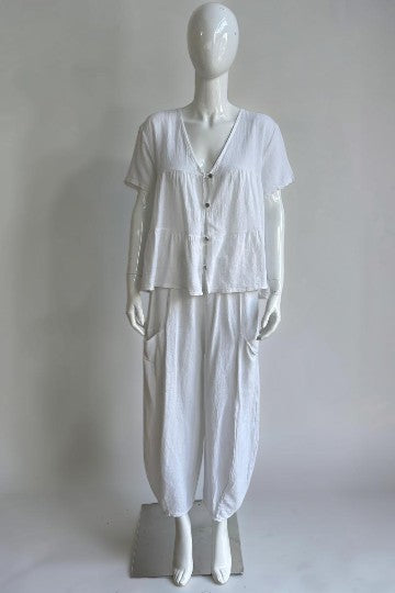 Linen Barrel Lag Pant Lagenlook