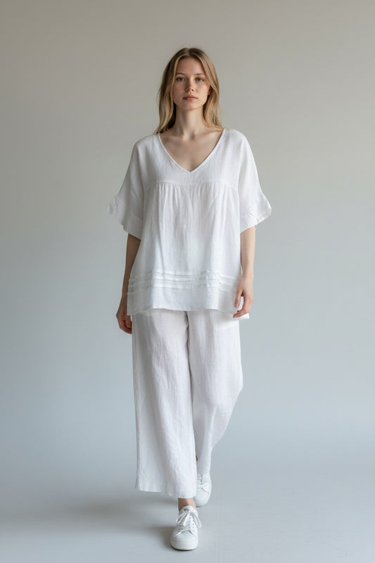Linen Smock Top Lagenlook