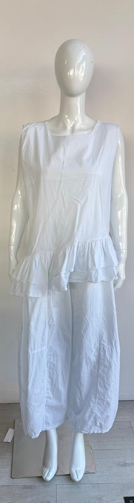 Made in Italy Cotton Barrel Leg Pant