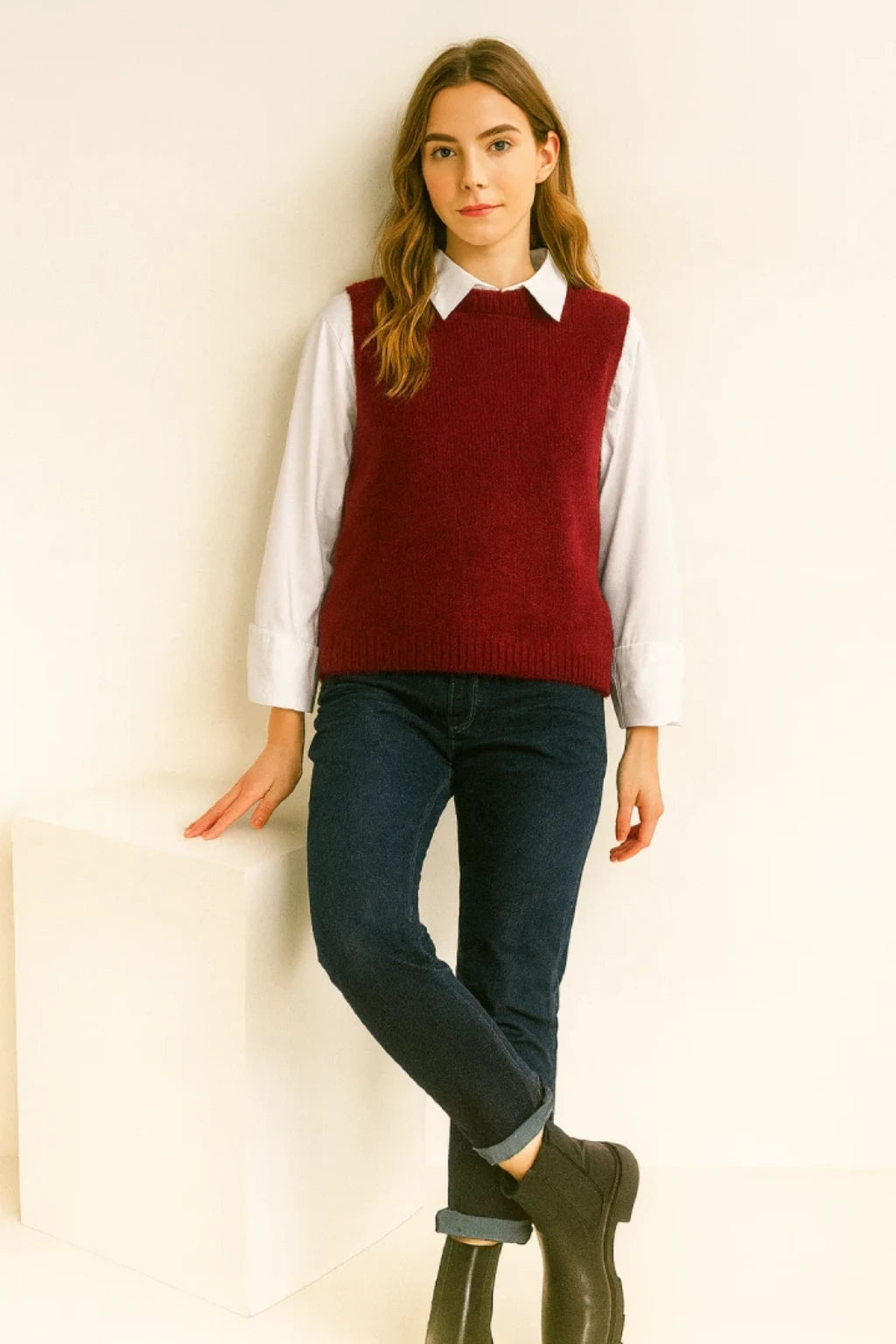 Italian Wool Knitted Tank Top