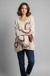 Women's Wool Heart Knit Slouch Jumper