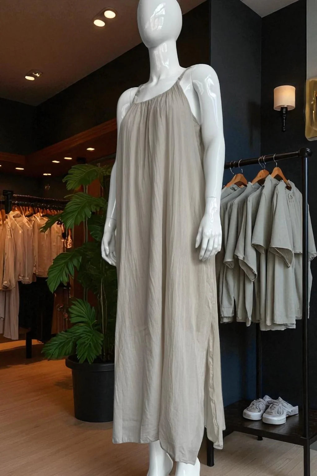 Cotton Strap Maxi Dress