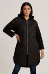 Women's Quilted Puffer Jacket with Zip Closure
