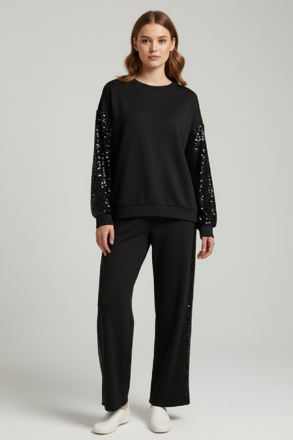 Made in Italy Sequin trim Scuba Pant