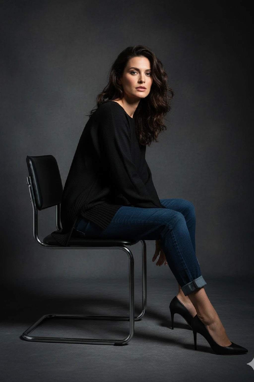 Women's soft knit Ribbed Hem Jumper