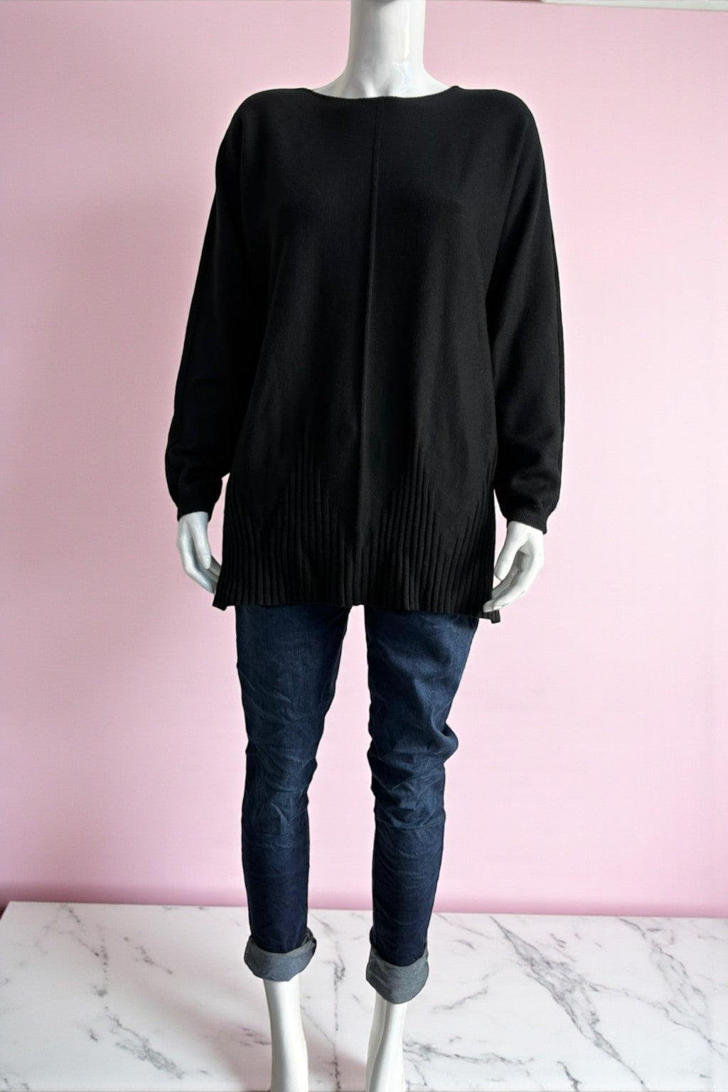 Women's soft knit Ribbed Hem Jumper