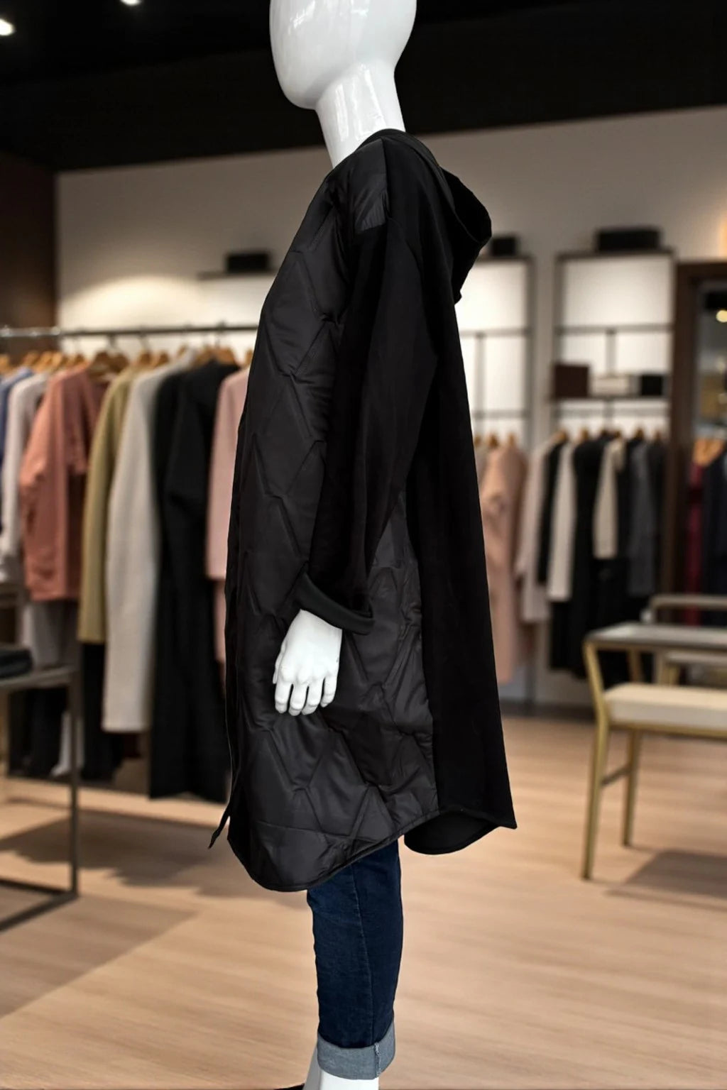 Women's Quilted Puffer Jacket with Zip Closure