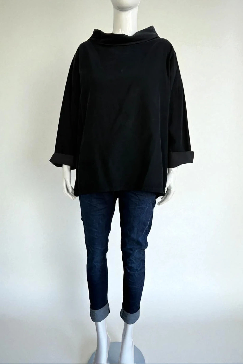 Made in Italy Corduroy  Cowl Neck Top