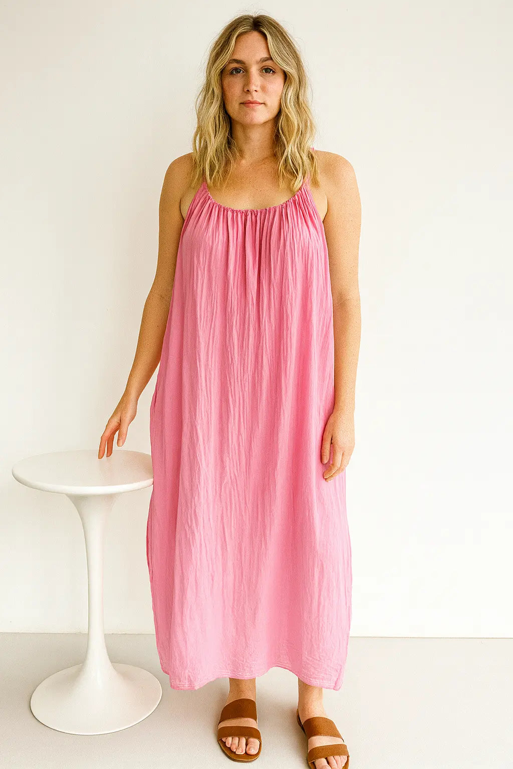 Cotton Strap Maxi Dress