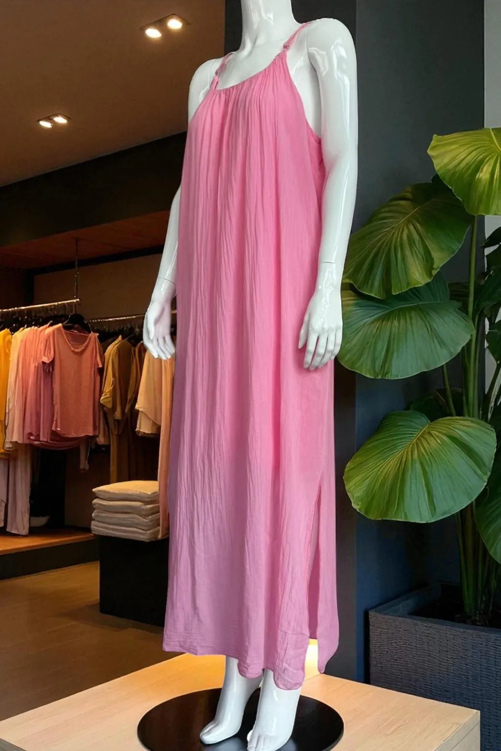 Cotton Strap Maxi Dress