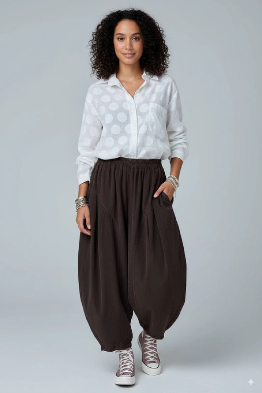 Women's Relaxed Fit Corduroy Balloon Pants