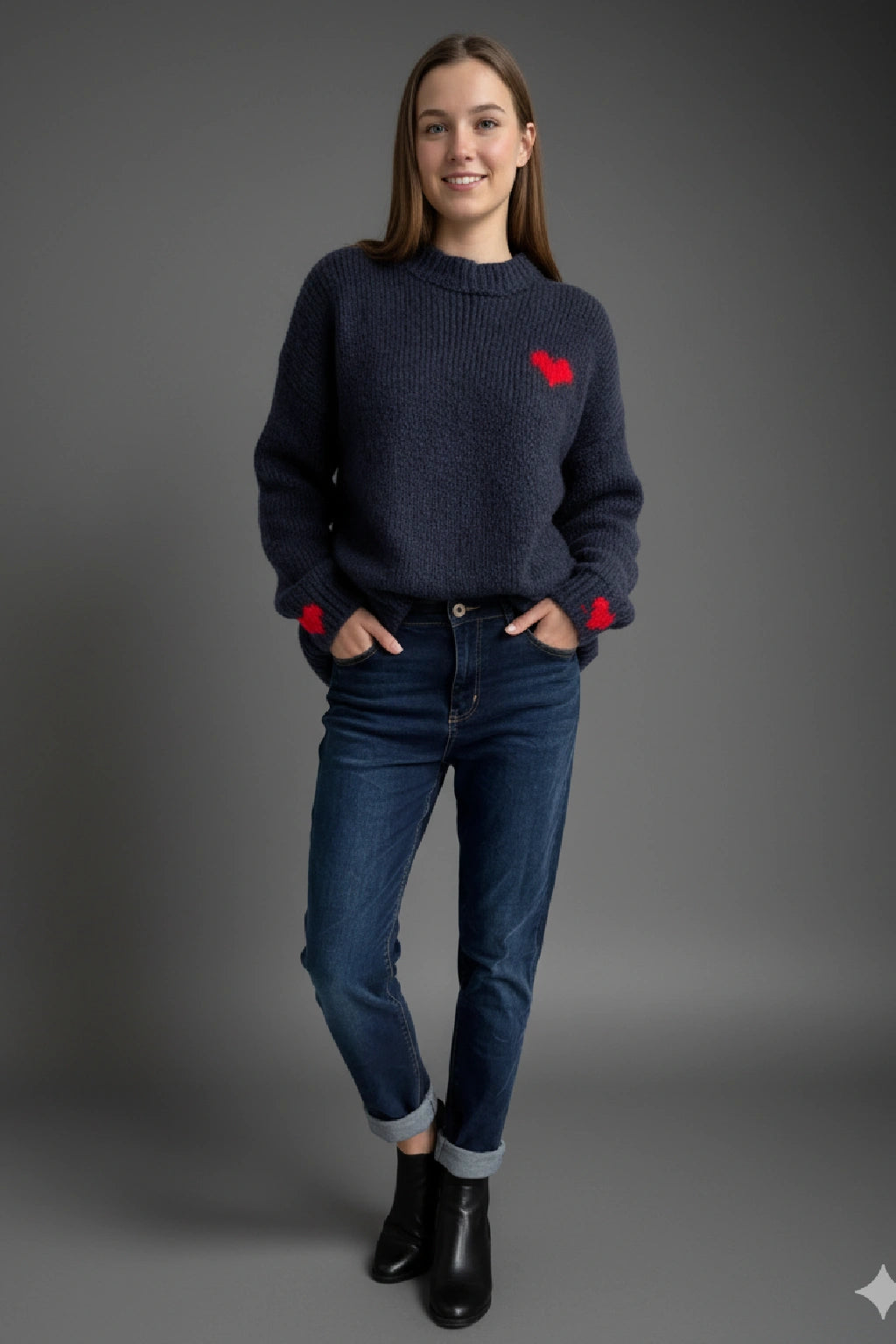 Made in Italy Wool Heart Jumper