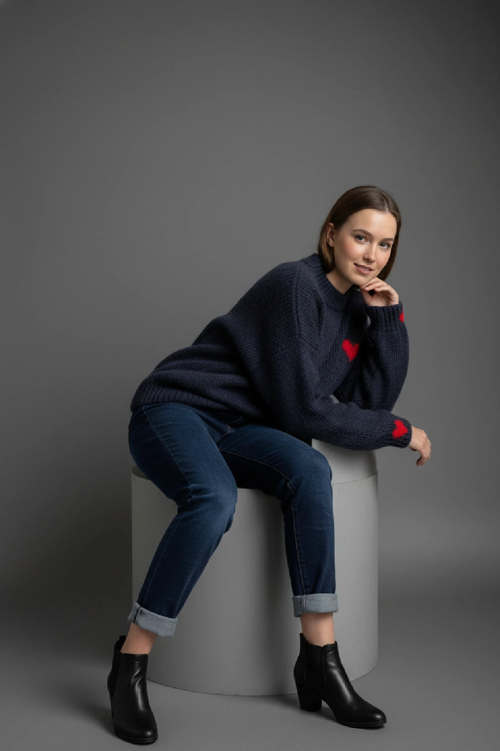 Made in Italy Wool Heart Jumper