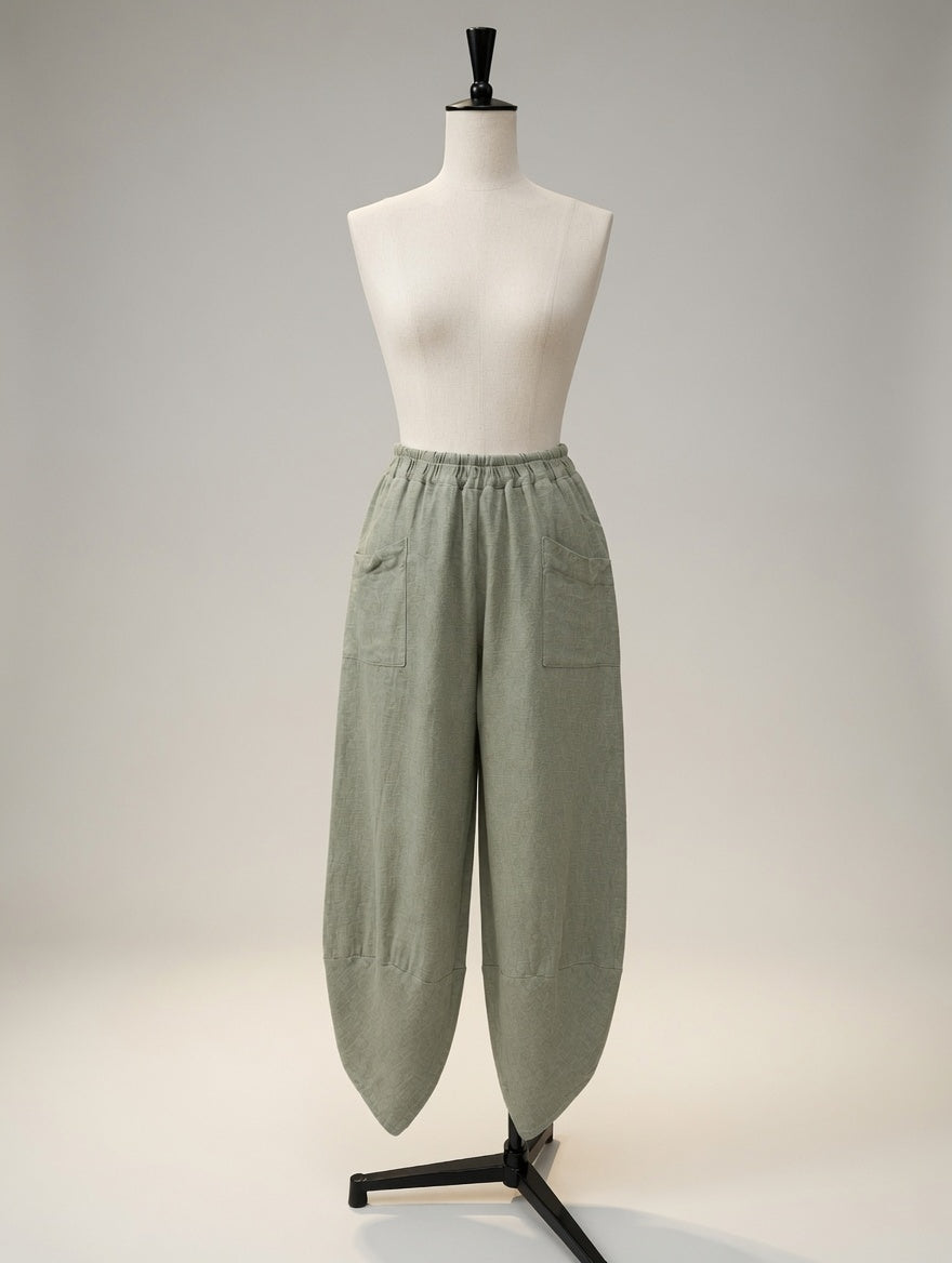 Linen Shelby Barrel Pant