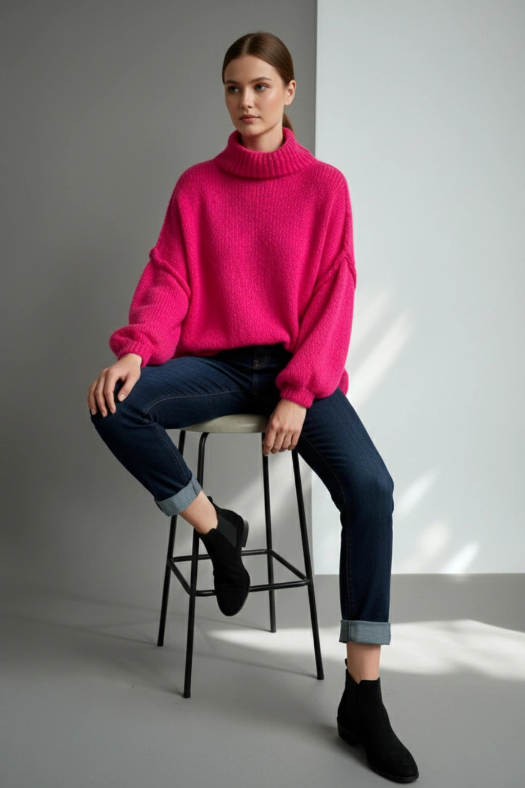 Italian Wool Balloon Sleeve Jumper