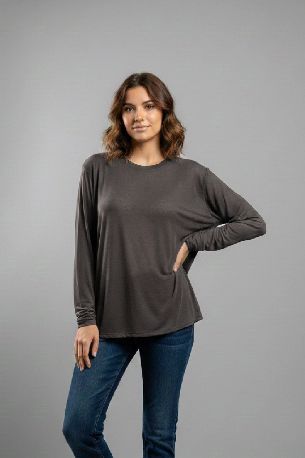 Cashmere Fine Knit Long Sleeve Top