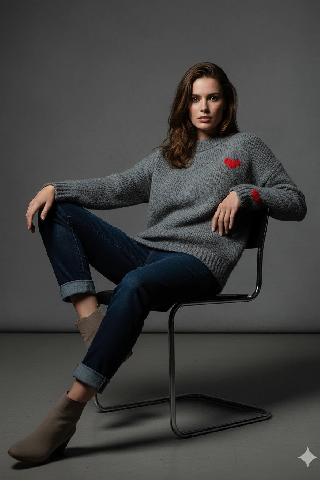 Made in Italy Wool Heart Jumper