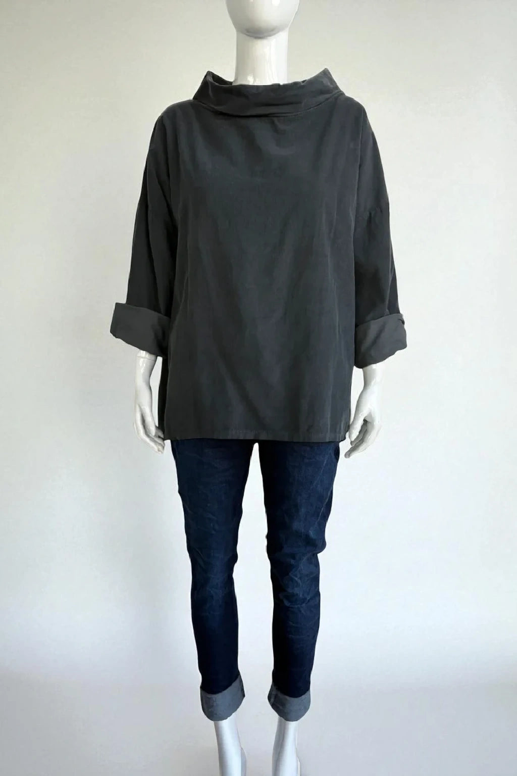 Made in Italy Corduroy  Cowl Neck Top