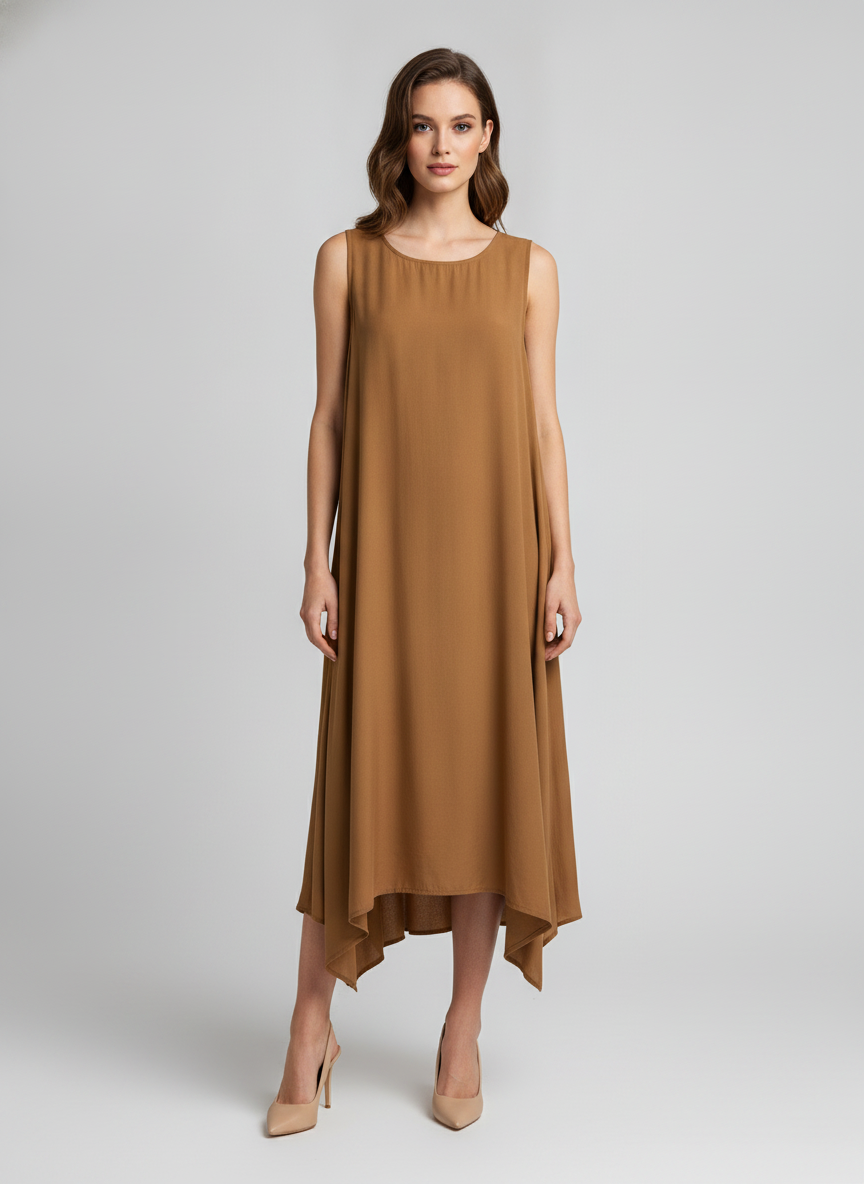 Made in Italy Plain Maxi Dress