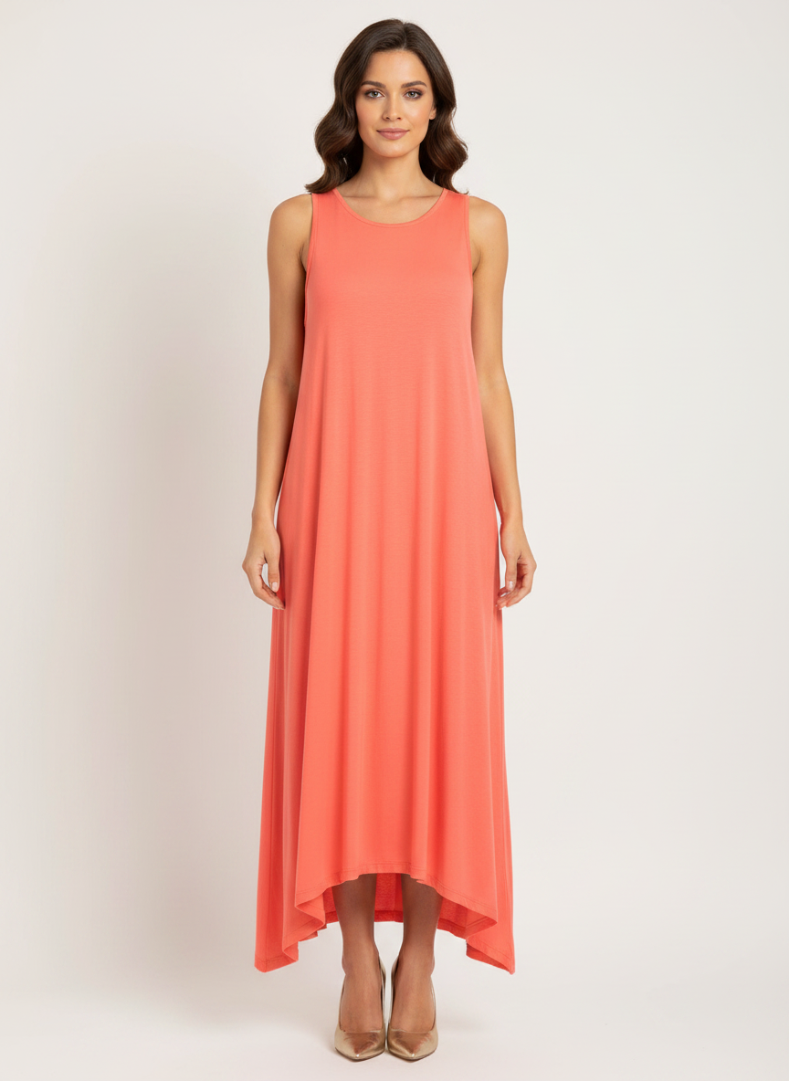 Made in Italy Plain Maxi Dress