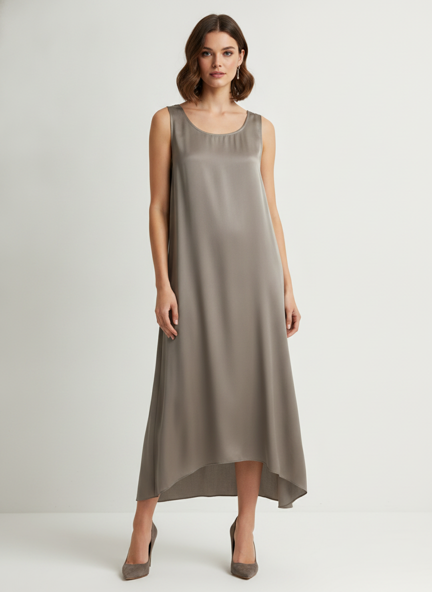 Made in Italy Plain Maxi Dress