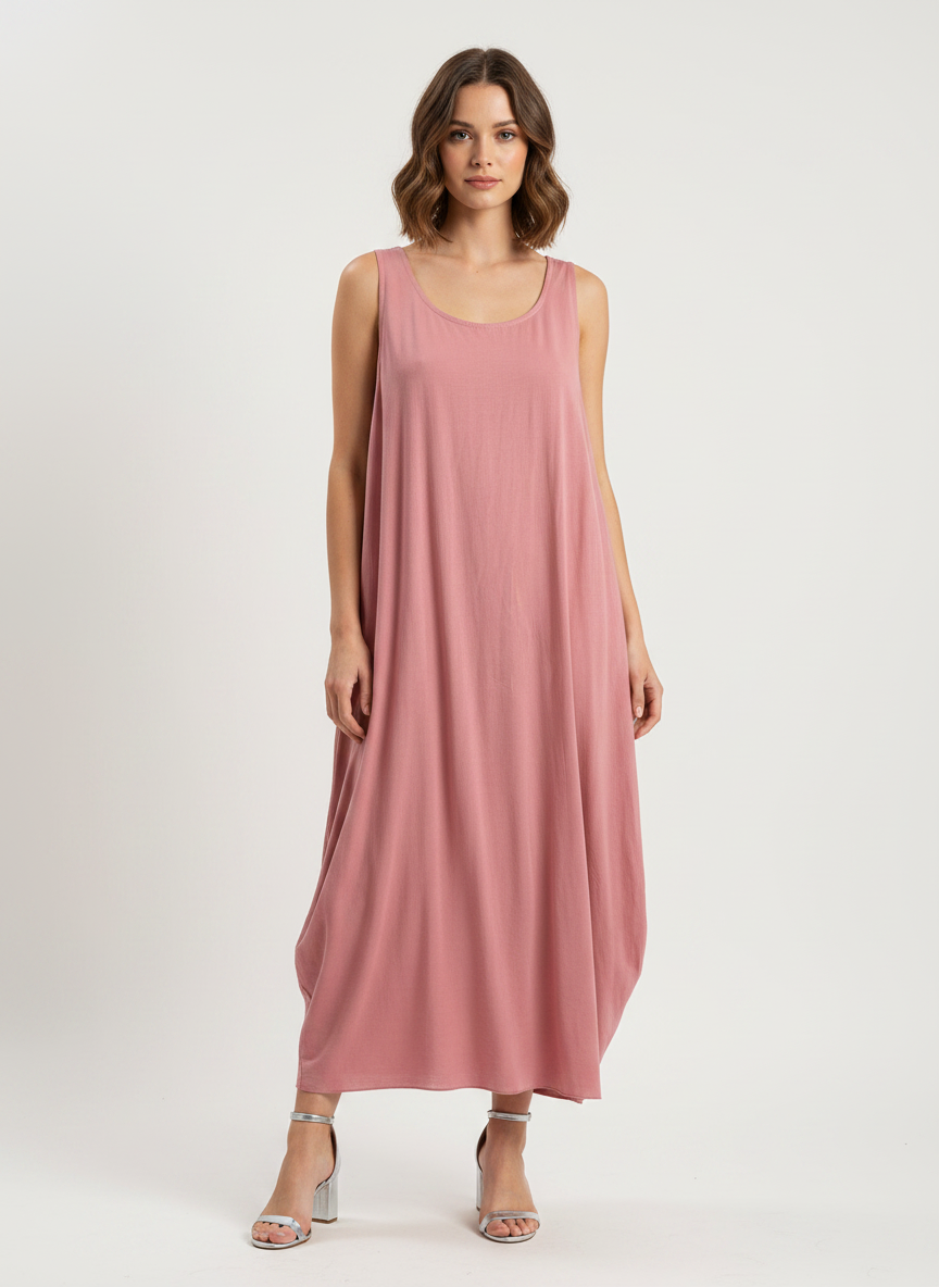 Made in Italy Plain Maxi Dress