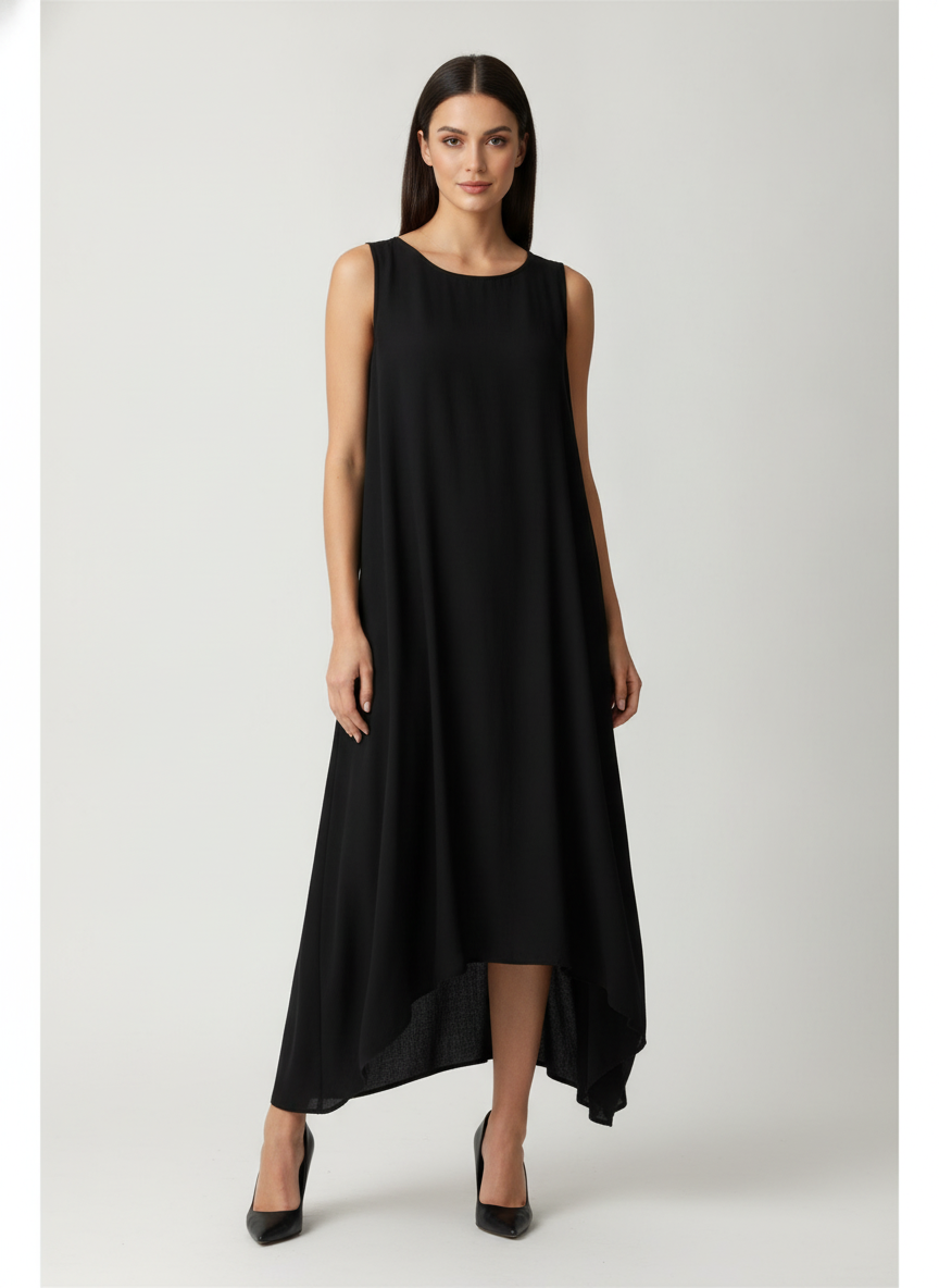 Made in Italy Plain Maxi Dress