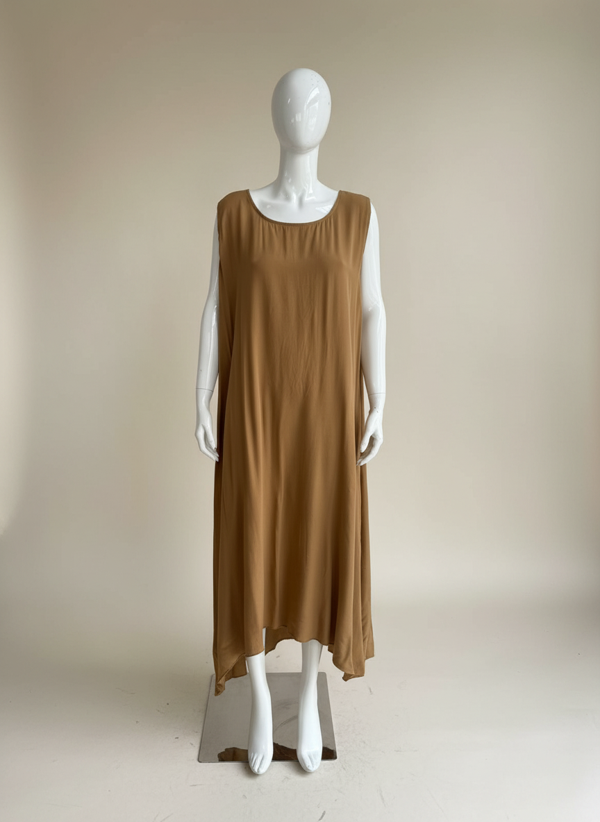 Made in Italy Plain Maxi Dress