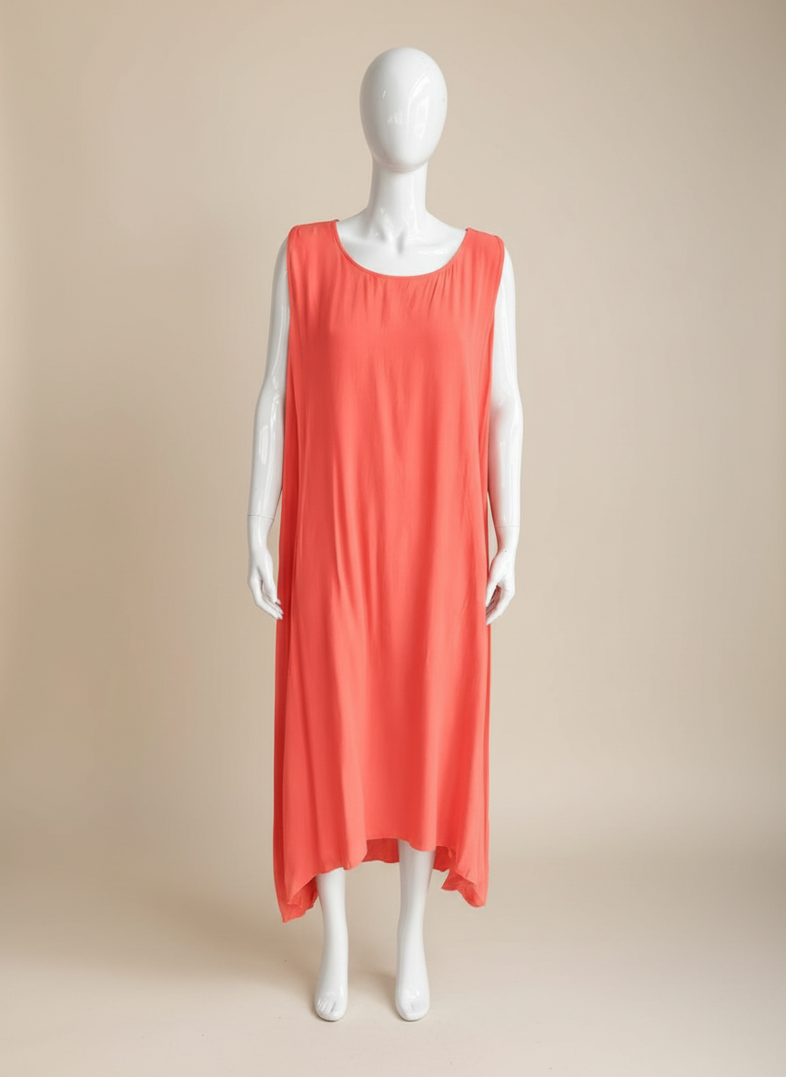 Made in Italy Plain Maxi Dress