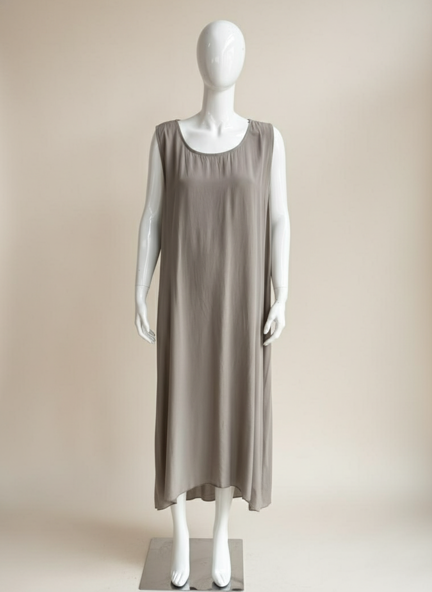 Made in Italy Plain Maxi Dress