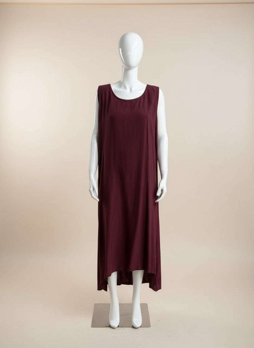 Made in Italy Plain Maxi Dress