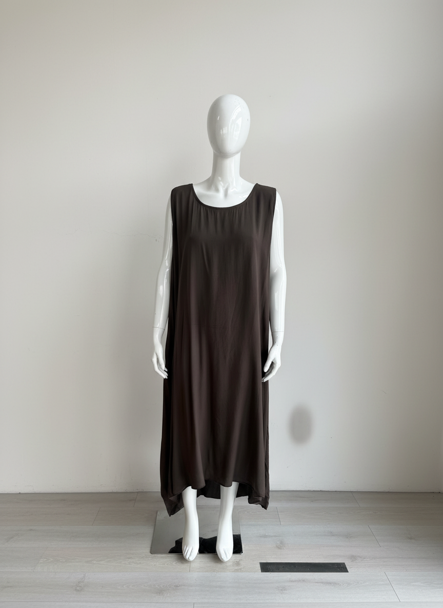 Made in Italy Plain Maxi Dress