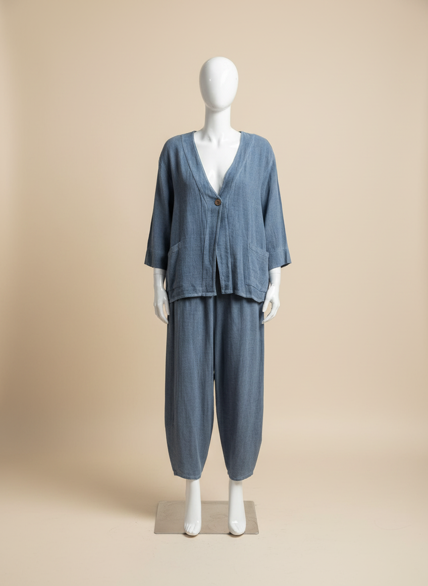 Linen One Button Jacket