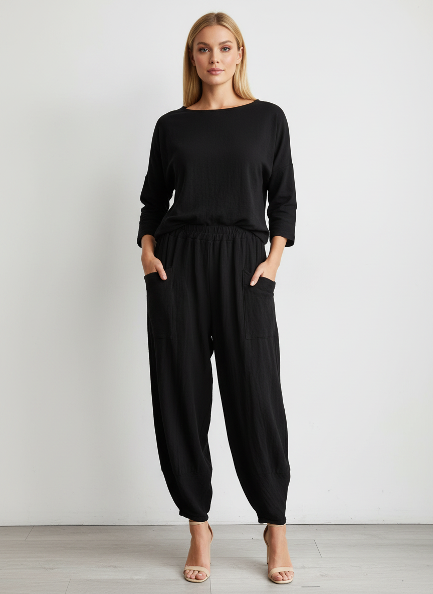 Linen Shelby Barrel Pant