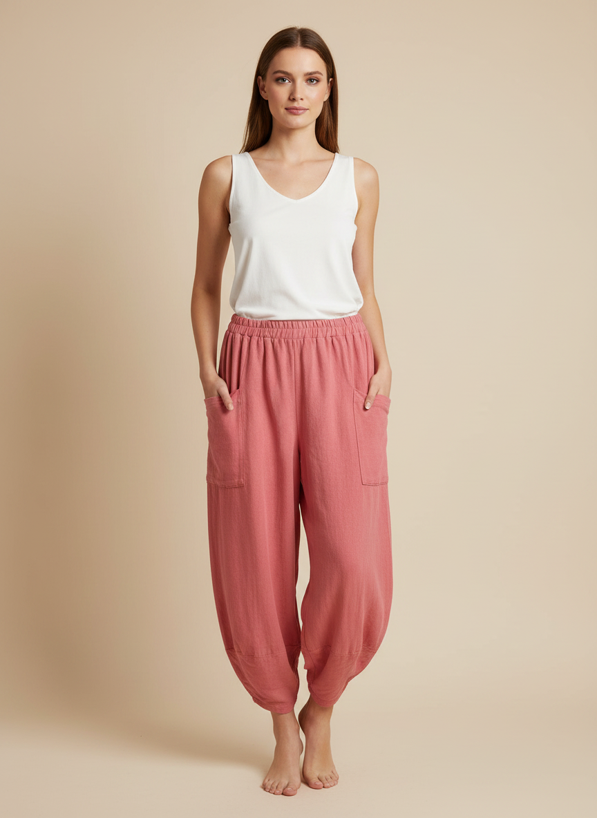 Linen Shelby Barrel Pant