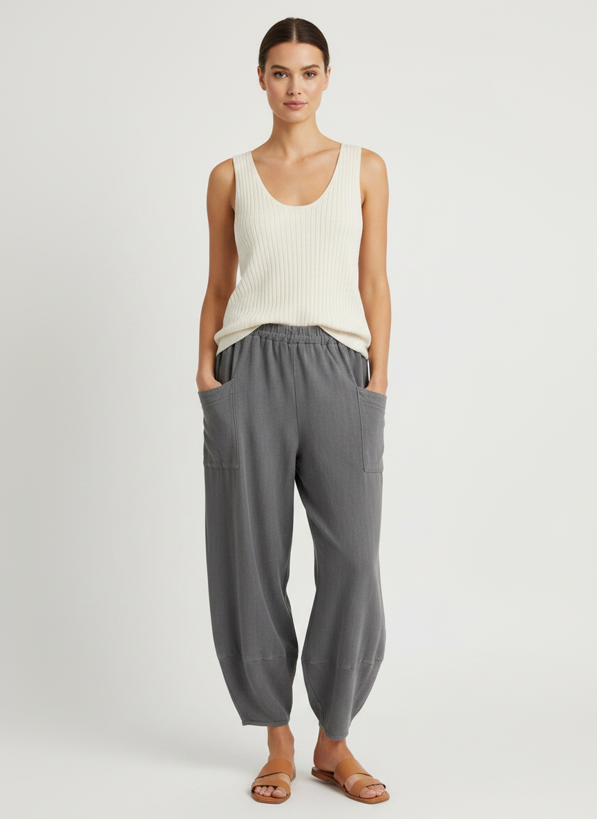 Linen Shelby Barrel Pant