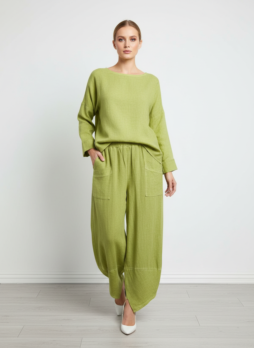 Linen Shelby Barrel Pant