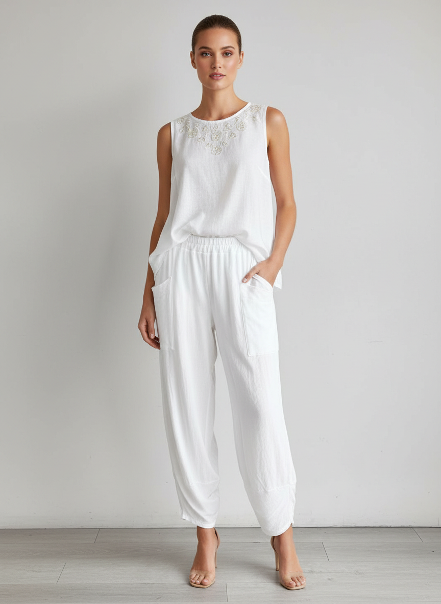 Linen Shelby Barrel Pant