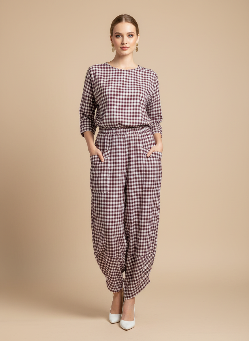 Gingham Shelby Pant