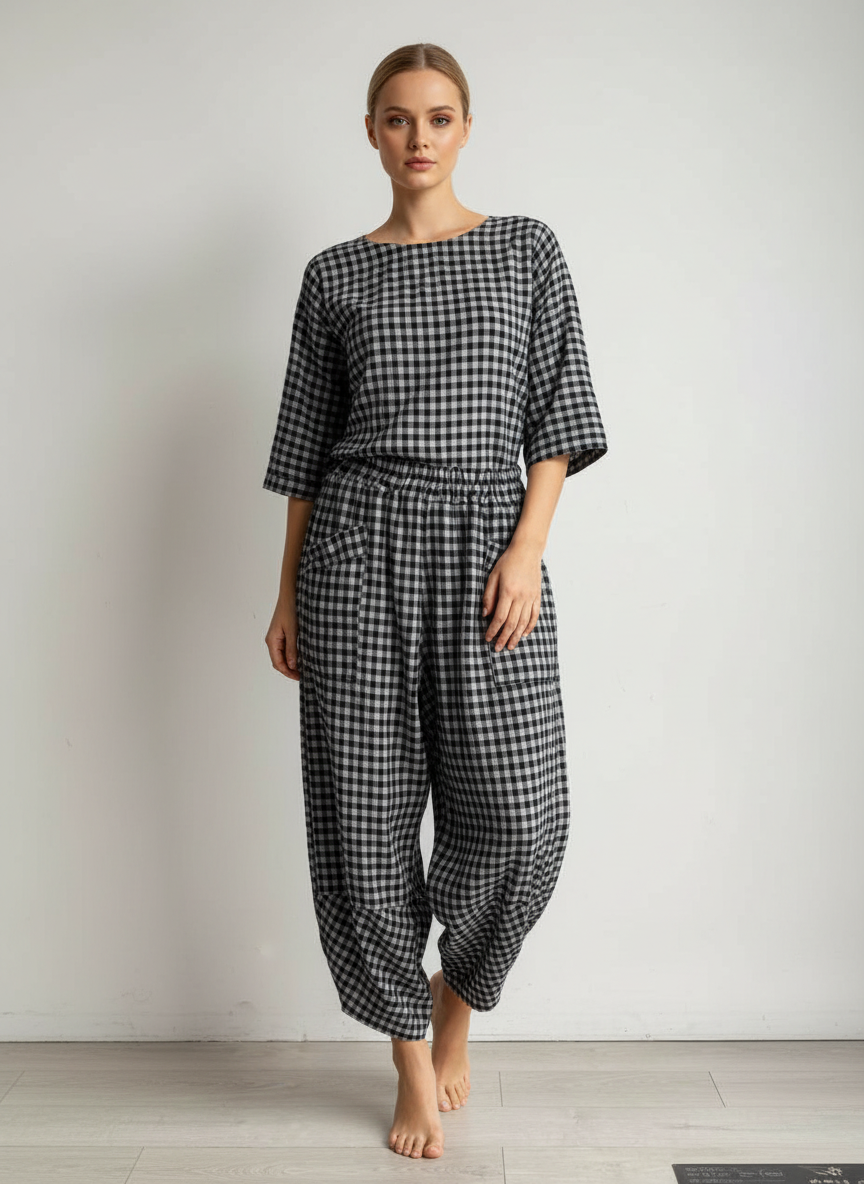 Gingham Shelby Pant