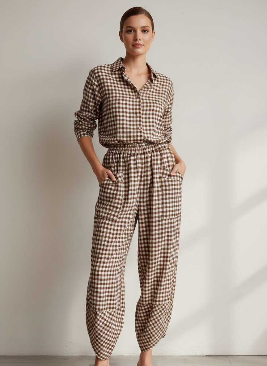 Gingham Shelby Pant
