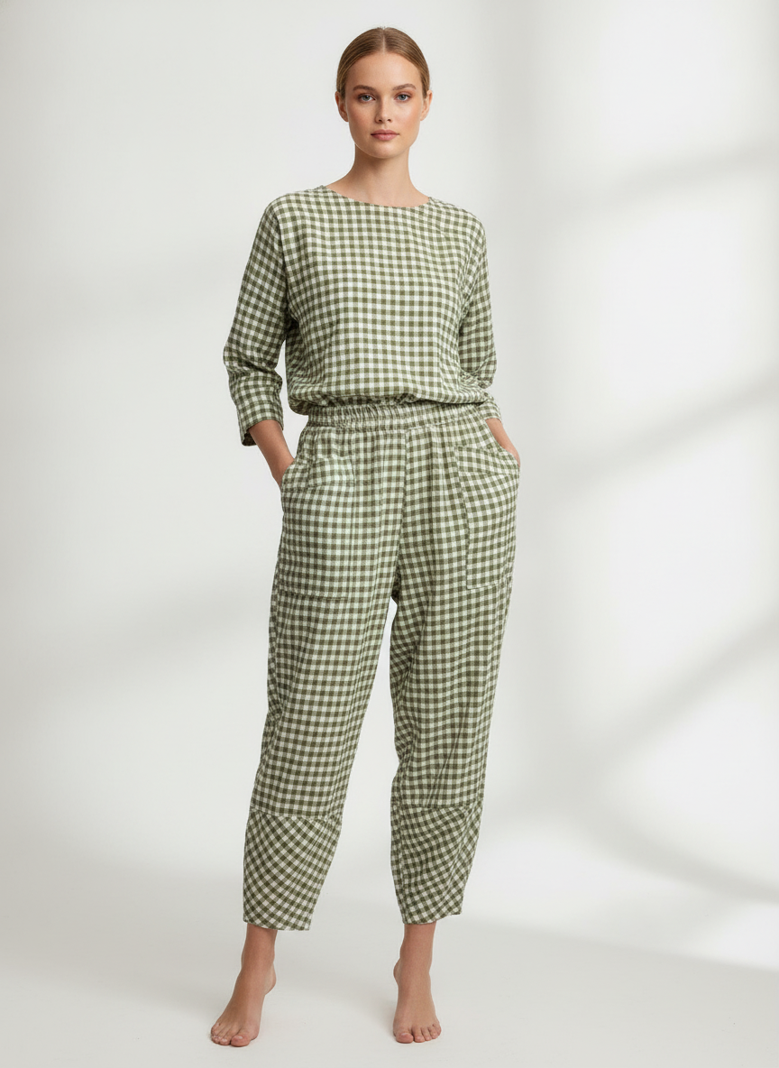 Gingham Shelby Pant