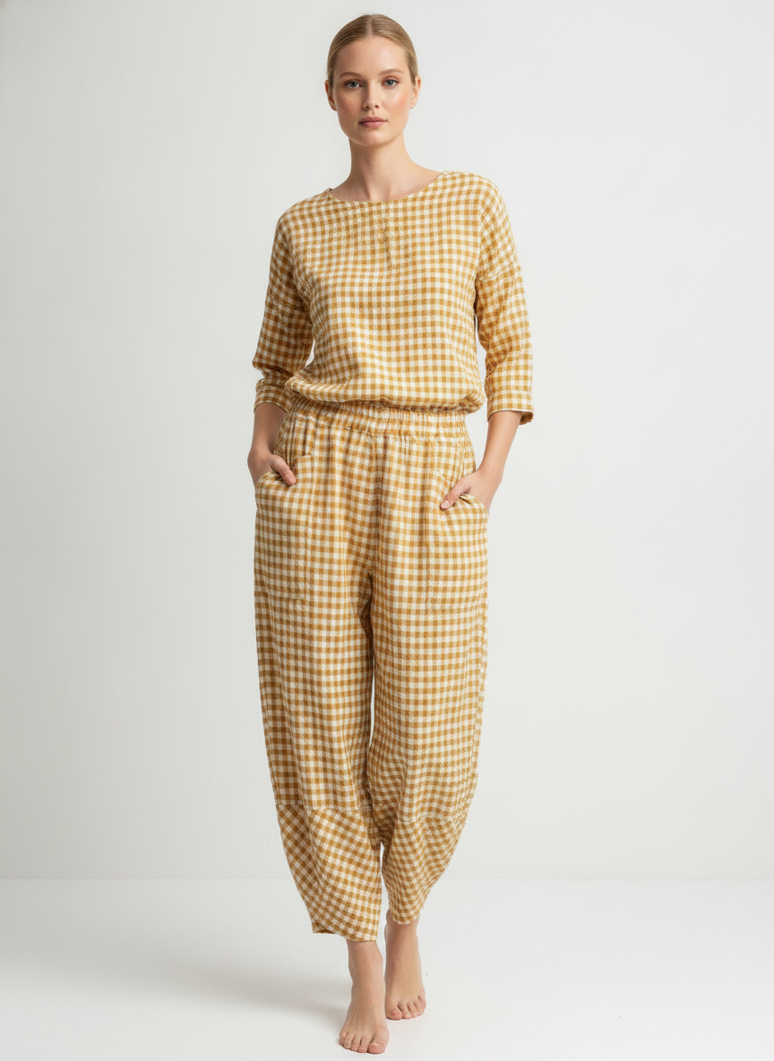 Gingham Shelby Pant