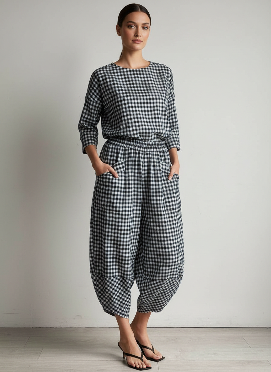 Gingham Shelby Pant
