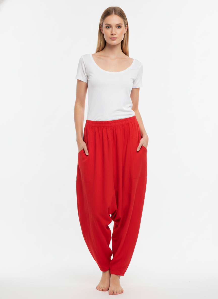 Made in Italy Linen Barrel Leg Pant